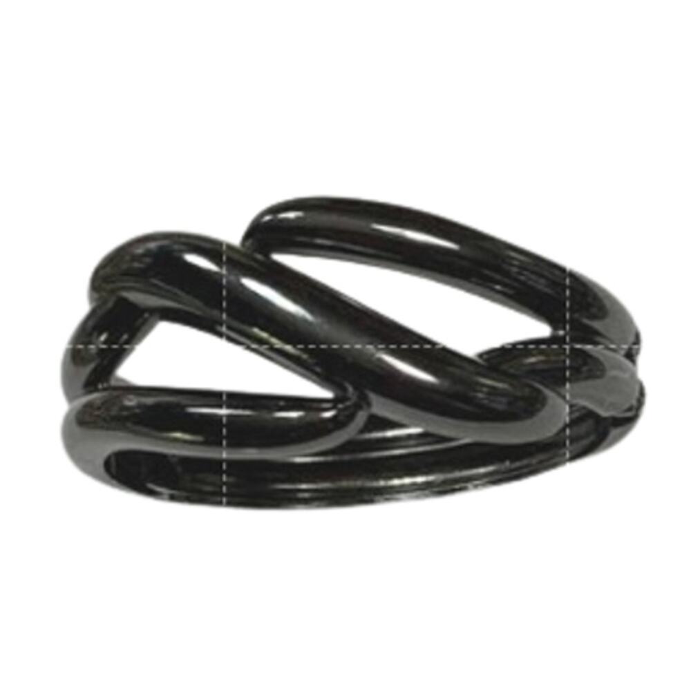 Lia Sophia Twist Galena Bangle Bracelet Hinge Gunmetal Size 7"
